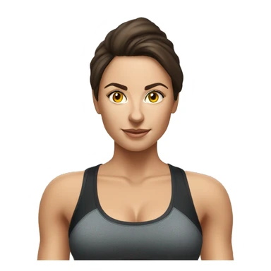 Ukrainian fitness woman brunette sticker
