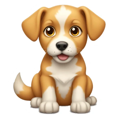 Puppy that has fox features but more blonde honey coloring sticker