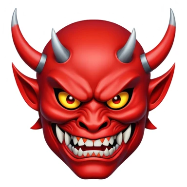 Oni-mask sticker