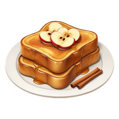 cinnamon and apple on french toast sticker