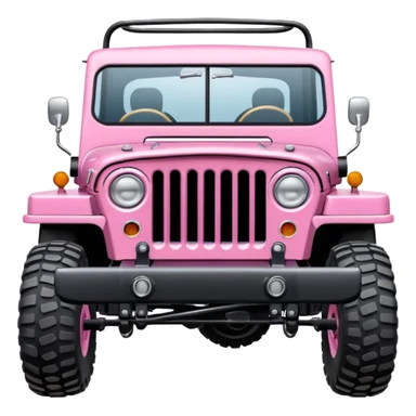 Jetson’s Full size jungle tour 1942 Willy’s pink jeep crawler with installed winch on bumper  sticker