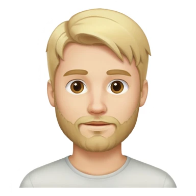 young man with blonde hair and medium beard sticker
