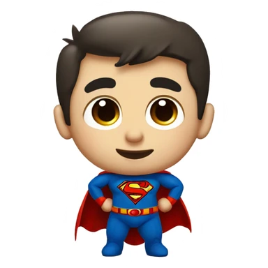 cute superman with red S letter in chest sticker