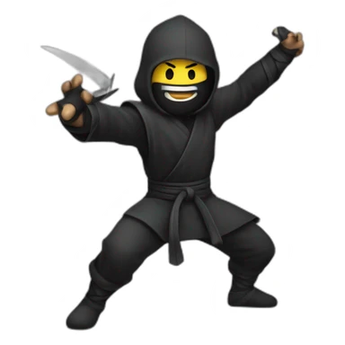 Ninja throwing a shuriken sticker