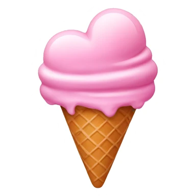 Ice cream pink heart sticker