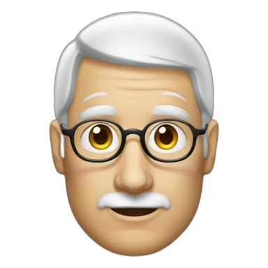 Steve jobs with a Christmas on his head sticker