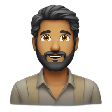 sri lankan handsome and smart guy with a beard sticker