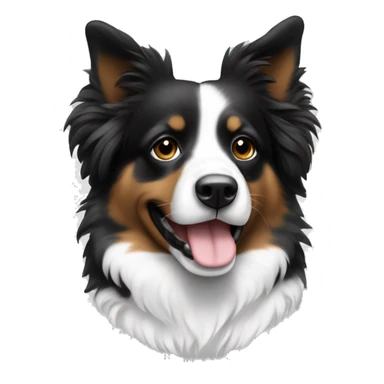 Black and white bi Aussie with no other color on her sticker