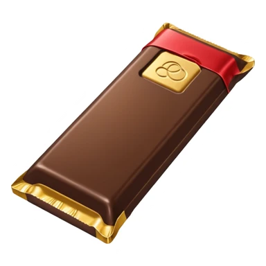 Chocolate Bar, in Half of a Gold Wrapper sticker