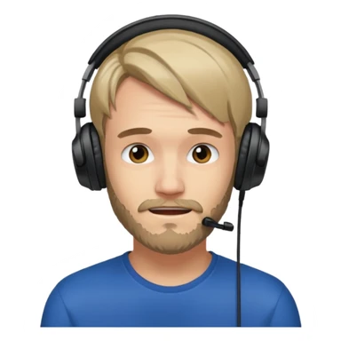 Pewdiepie with headphones sticker
