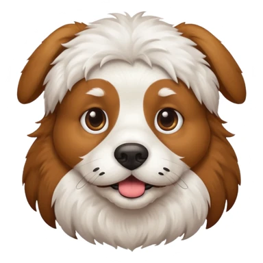 dog with mustached sticker