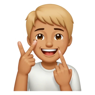 laughing crying middle finger sticker