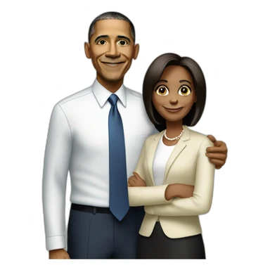 Michelle and Barack Obama  sticker