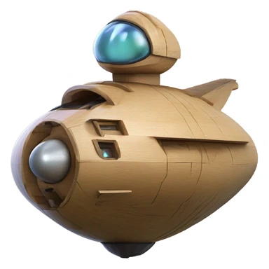 Flying Starship spacecraft bird’s house wooden  sticker