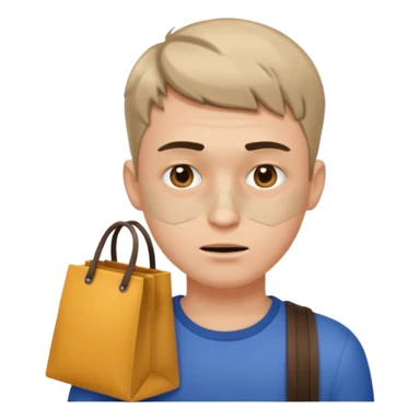 a fair-haired guy with a short haircut, abrasions on his face and bags under his eyes sticker