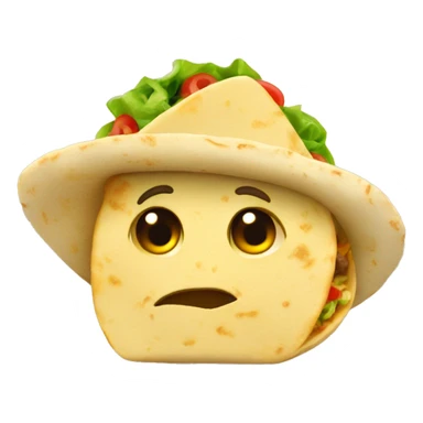 a soft tortilla Mexican taco sticker