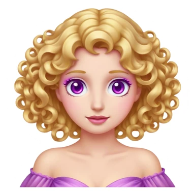 Cinematic Stunning Aurora Portrait Emoji, Ethereal in her flowing pink gown, golden curls shimmering, soft violet eyes filled with serenity, an enchanting glow surrounding her, capturing the beauty of a princess lost in a dream! sticker