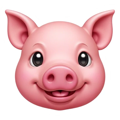 Cinematic Comical Pig Portrait Emoji, Head tilted dramatically with an exaggeratedly amused expression, featuring a striking rosy-pink hide with a playful snout and wide, expressive eyes filled with playful disbelief, Simplified yet hilariously expressive features, highly detailed, glowing with a slightly sassy glow, high shine, dramatic yet playful, stylized with an air of cheeky mischief, bright and endearing, soft glowing outline, capturing the essence of a spirited and over-the-top pig, so meme-worthy it feels like it could oink its way into internet fame instantly! sticker