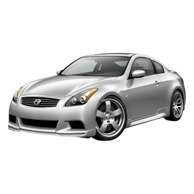 G37 coupe car lowered with mags sticker