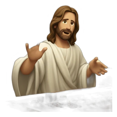 jesus christ losing the house while gambling sticker