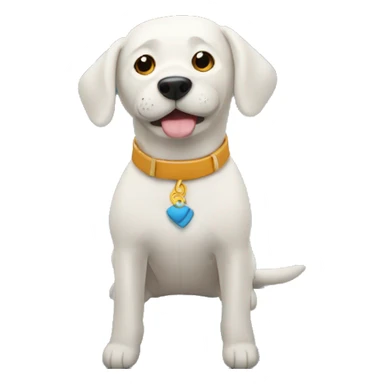 collared dog indoors alone sticker