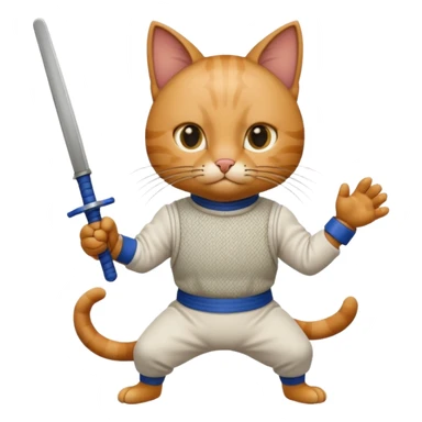 CAt fencing  sticker