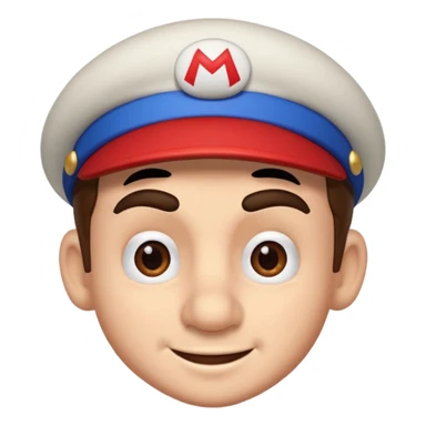 mario with one eyebrow raised and one eyebrow lowered sticker
