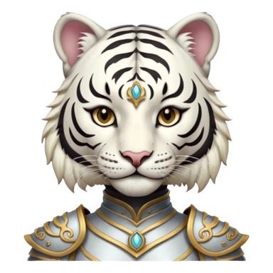 ESO Female white tiger khajiit leader of the umbral rose  sticker