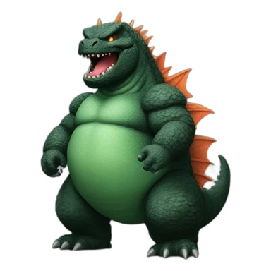 Godzilla obesity sticker