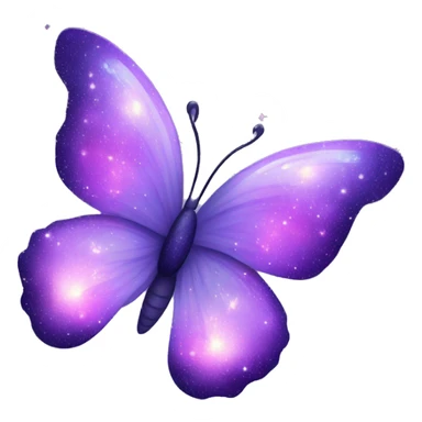 sparkly starry Pastel purple-gradient nebula galaxy butterfly sticker