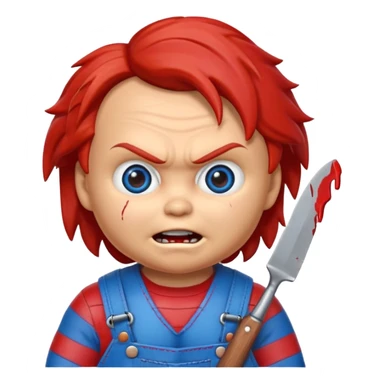 Un emojin de chuky überraschter Blick sticker