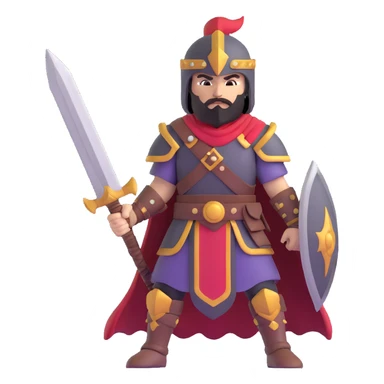 Heroic fantasy warrior avatar sticker