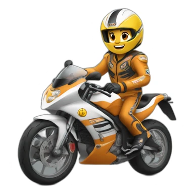 Tigre montando en moto de carreras sticker