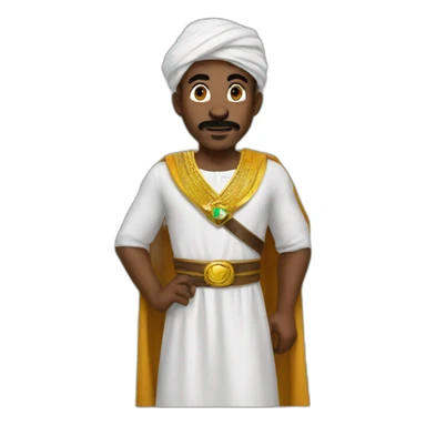 super-mario-wearing-sudanese-clothes sticker