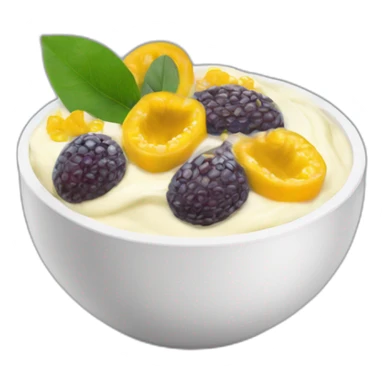 yoghurt bowl with passionfruit on top sticker