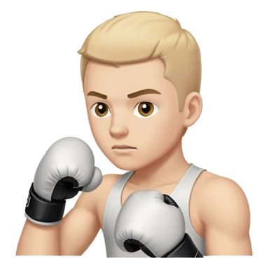 Um garoto  branco fazendo boxe sticker