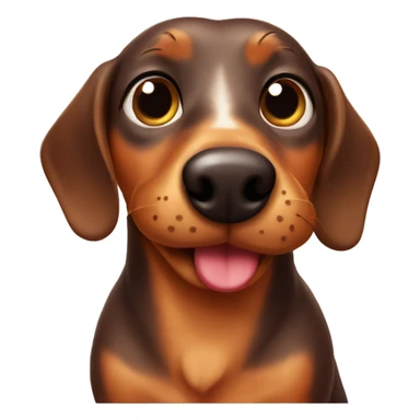 wiener dog giving kisses  sticker