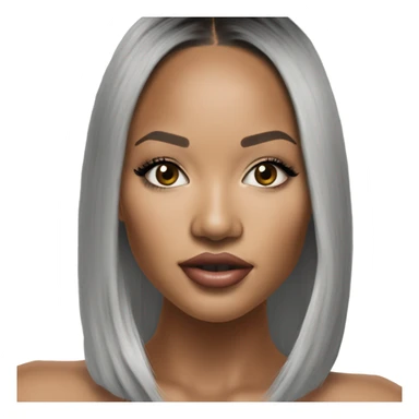 Hyper Realistic beautiful Karrueche Tran model photo  sticker