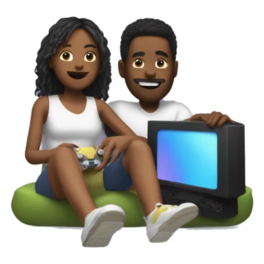 My and my girlfriend playing playstation sticker