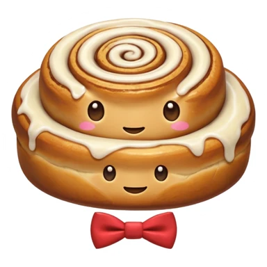 cinnamon roll bowtie sticker