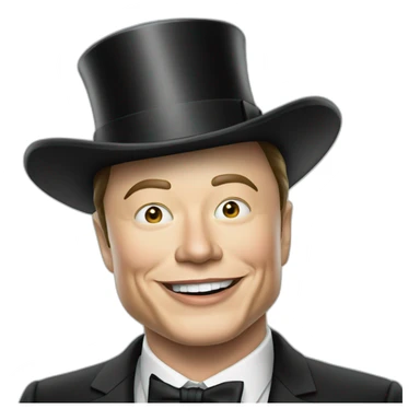 Elon Musk as Monopoly guy sticker
