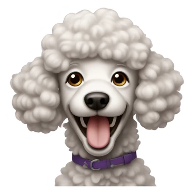 Laughing poodle  sticker