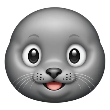 cute dump seal, tilt head sticker