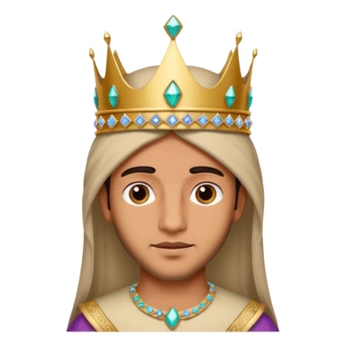 middle eastern man with a jeweled princess crown sticker