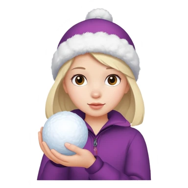 young girl with snowball











 sticker