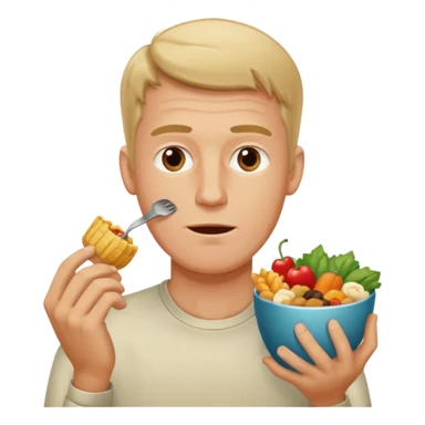 a tall white man eating 100 different foods sticker