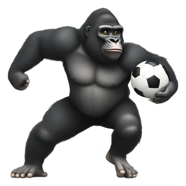 Gorilla football sticker
