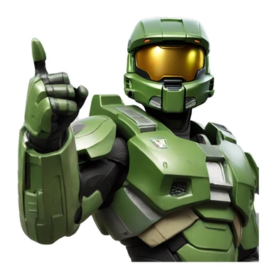 Master Chief giving thumbs up sticker