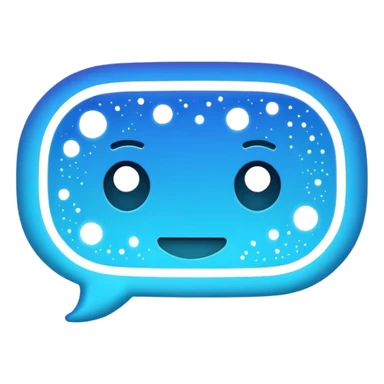 chatbot speech bubble with digital sparkles sticker