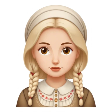 traditional polish european woman simple traditional  sticker